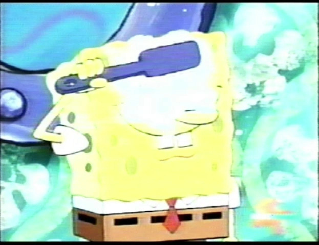 spongebob eye brush Blank Meme Template