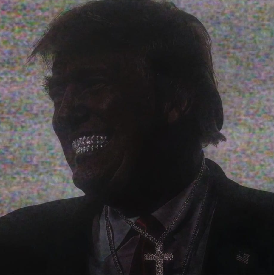 Trump with grill Blank Meme Template