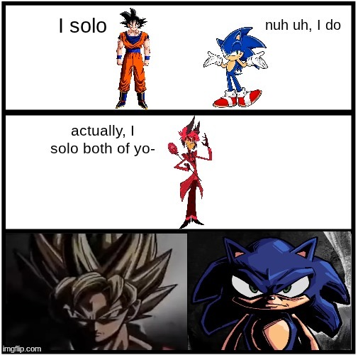 alastor cant solo shit | image tagged in alastor cant solo shit | made w/ Imgflip meme maker