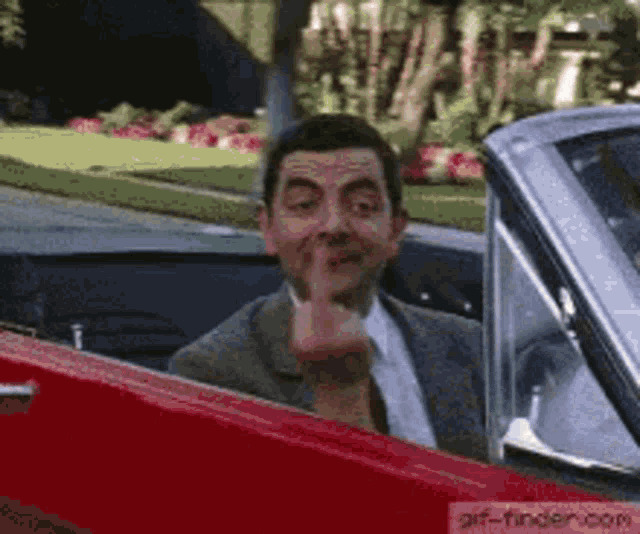 mr bean finger Blank Meme Template