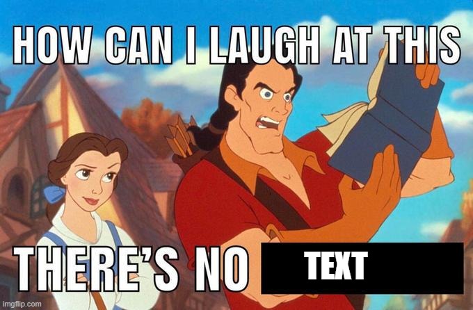 how can i laugh at this there's no | TEXT | image tagged in how can i laugh at this there's no | made w/ Imgflip meme maker