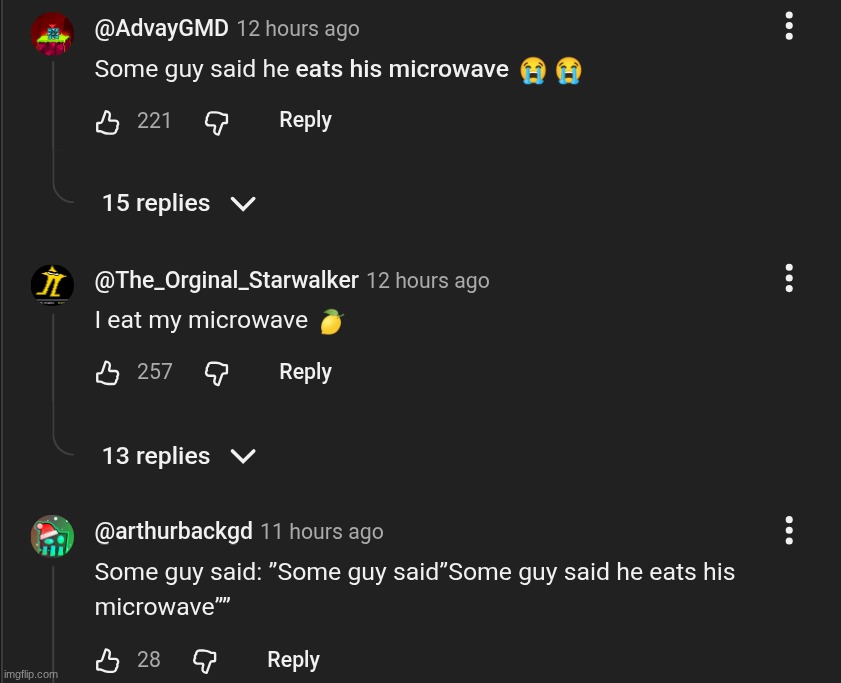 some guy said he eats his microwave (slowed + reverb) | made w/ Imgflip meme maker