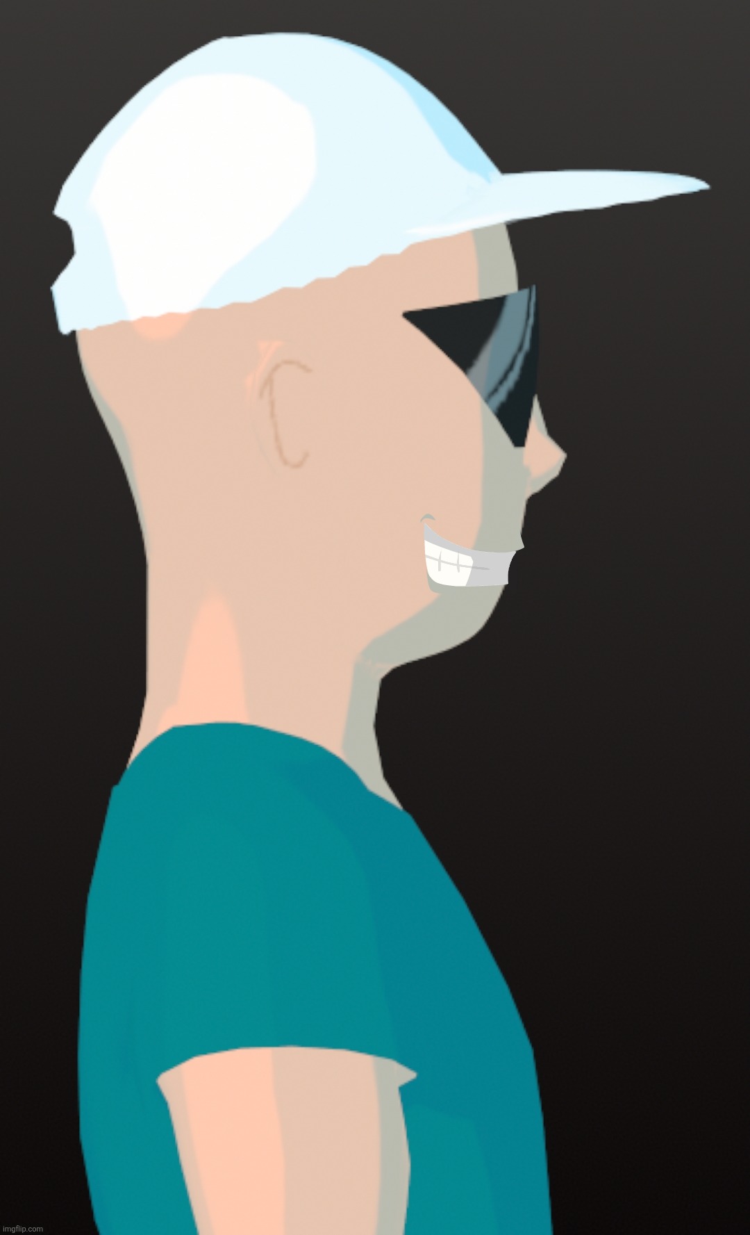 When you highkey can't think of a unique face shape rn so you just make him a mouth breather | made w/ Imgflip meme maker