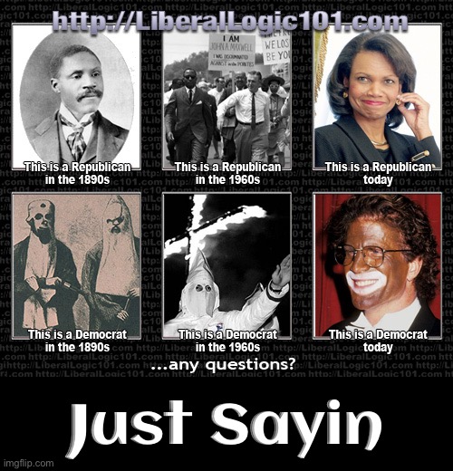 Just Sayin' | Just Sayin | image tagged in just sayin',libtards,liberal privilege,liberal hypocrisy,liberal logic,duhhh dumbass | made w/ Imgflip meme maker