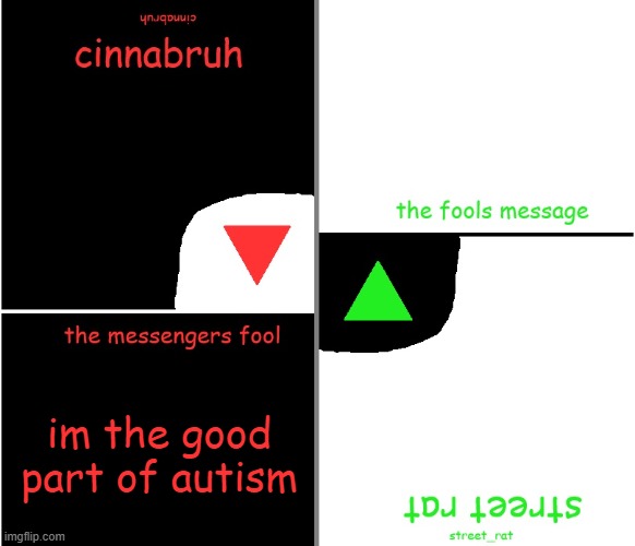 street rat n cinnabruh announcement | im the good part of autism | image tagged in street rat n cinnabruh announcement | made w/ Imgflip meme maker