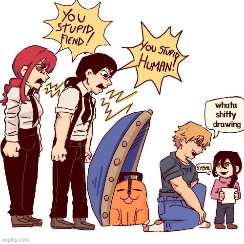 image tagged in chainsaw man | made w/ Imgflip meme maker