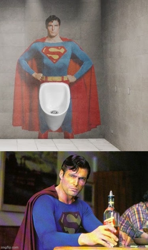 Oh my, Superman | image tagged in drunk superman | made w/ Imgflip meme maker