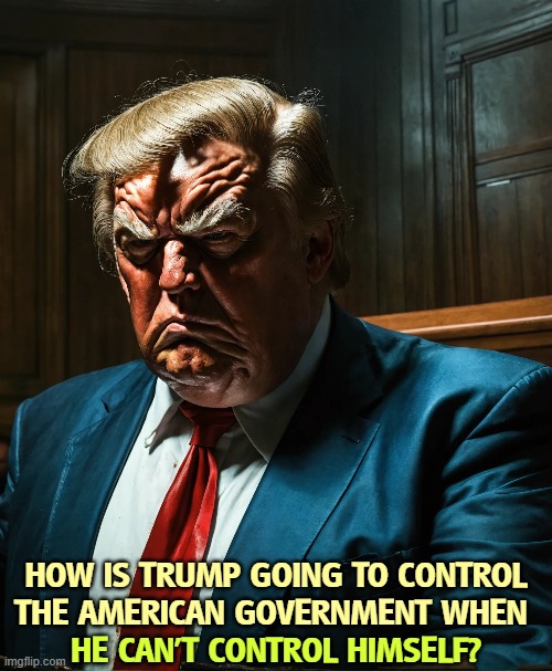 HOW IS TRUMP GOING TO CONTROL THE AMERICAN GOVERNMENT WHEN; HE CAN'T CONTROL HIMSELF? | image tagged in trump,toddler,infant,child,preteen | made w/ Imgflip meme maker