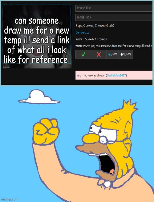 old man yells at cloud | image tagged in old man yells at cloud | made w/ Imgflip meme maker