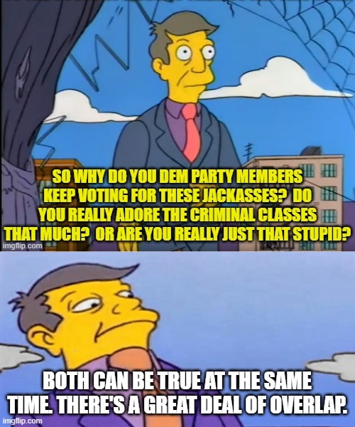 BOTH CAN BE TRUE AT THE SAME TIME. THERE'S A GREAT DEAL OF OVERLAP. | image tagged in principal skinner | made w/ Imgflip meme maker