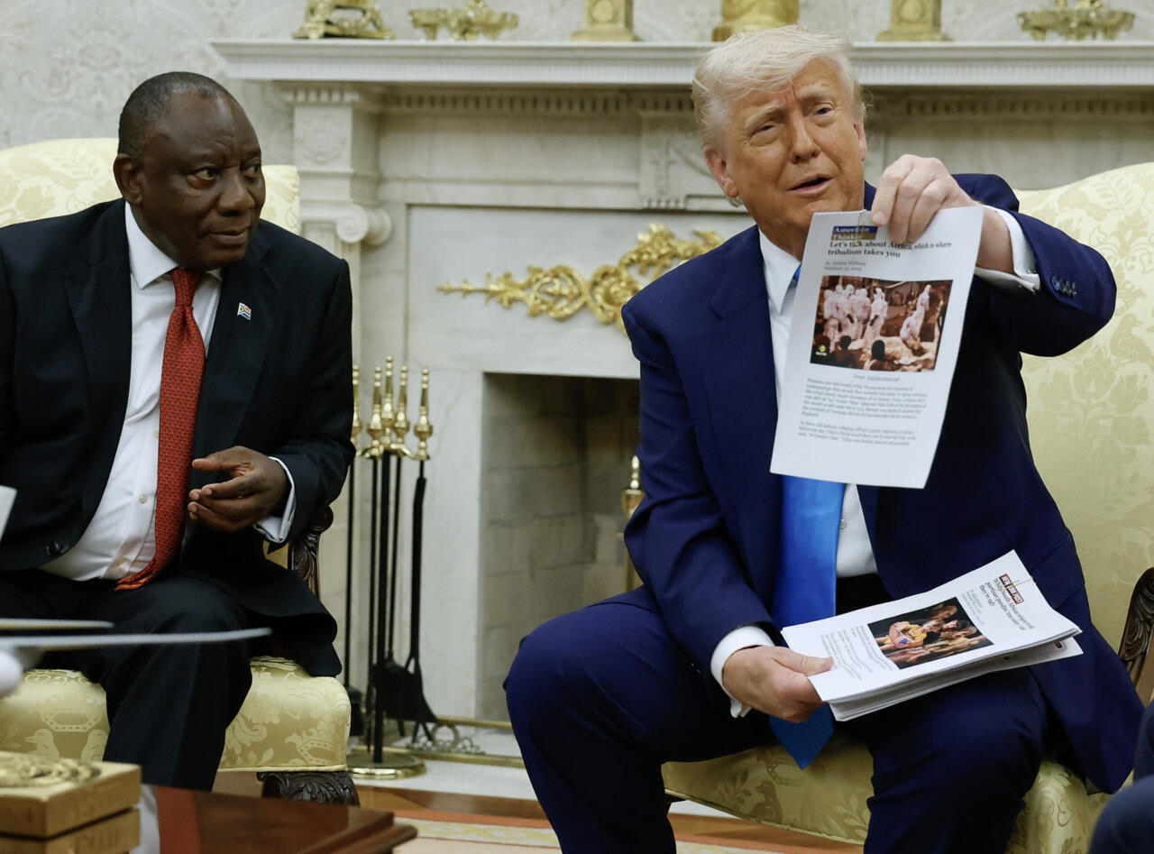 Trump accuses South Africa of 'white genocide' Blank Meme Template