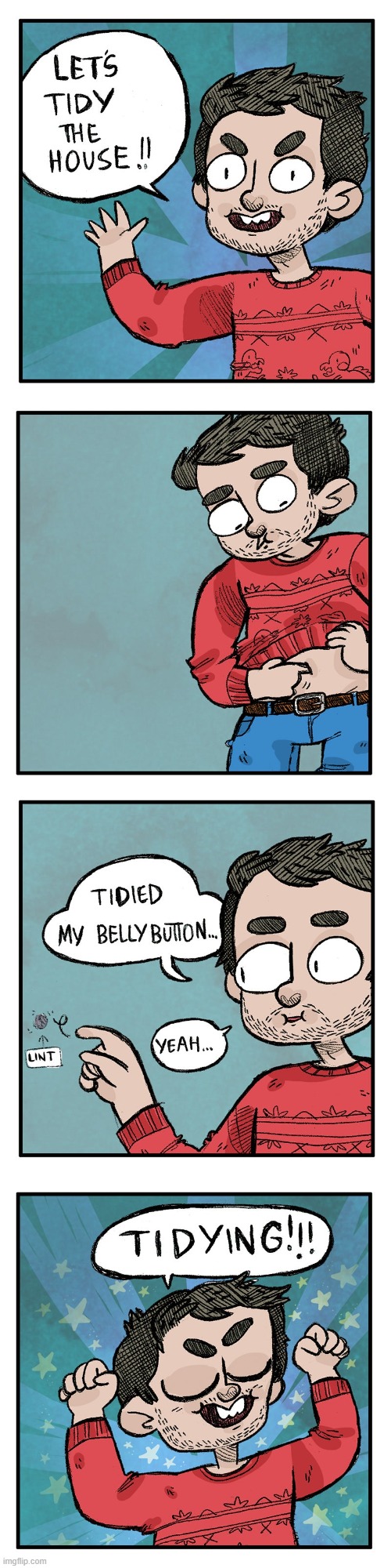 image tagged in house,tidying,belly button,lint,belly button lint,gross | made w/ Imgflip meme maker