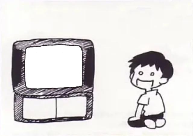 Shinji Watching TV Template Blank Meme Template
