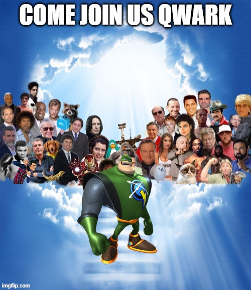 R.I.P. Jim Ward | COME JOIN US QWARK | image tagged in come join us x,jim ward,ratchet and clank,playstation | made w/ Imgflip meme maker