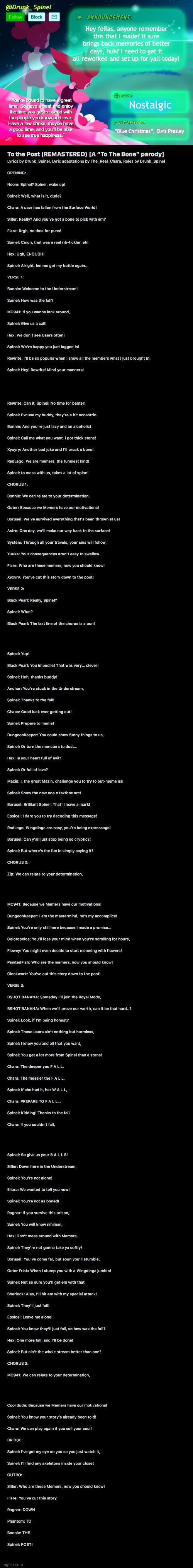 This sure reminded me of the better days here, it’s been so long since I last remembered those days. | Hey fellas, anyone remember this that I made? It sure brings back memories of better days, huh? I need to get it all reworked and set up for yall today! Nostalgic; “Blue Christmas”, Elvis Presley | made w/ Imgflip meme maker