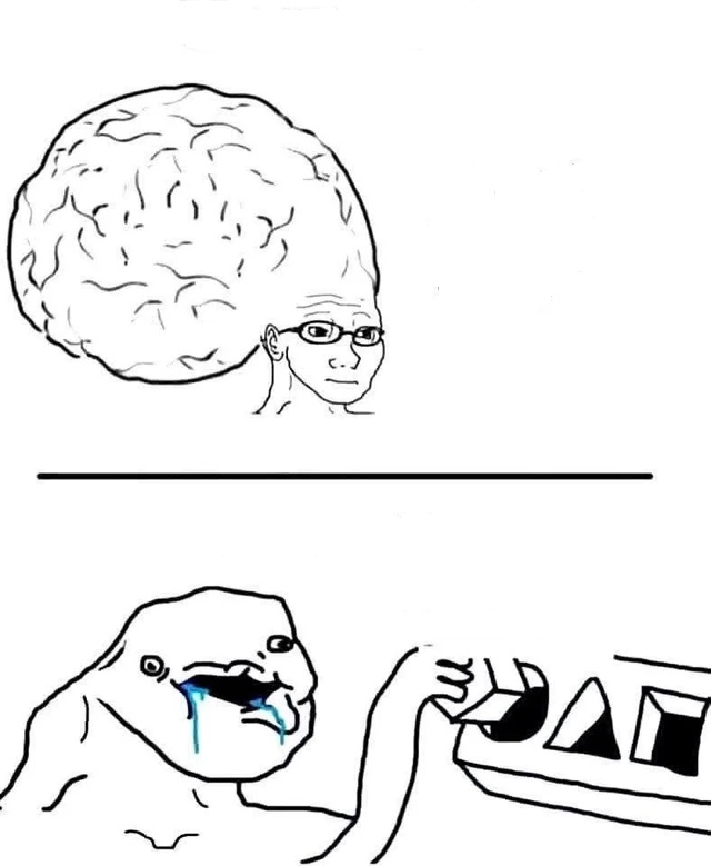 big brain wojak square peg meme Blank Meme Template