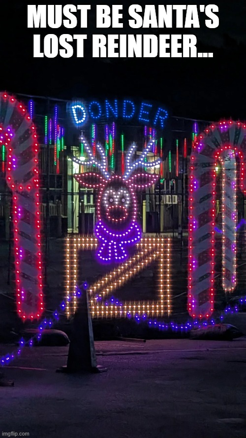 Reindeer Fail | MUST BE SANTA'S LOST REINDEER... | image tagged in you had one job | made w/ Imgflip meme maker