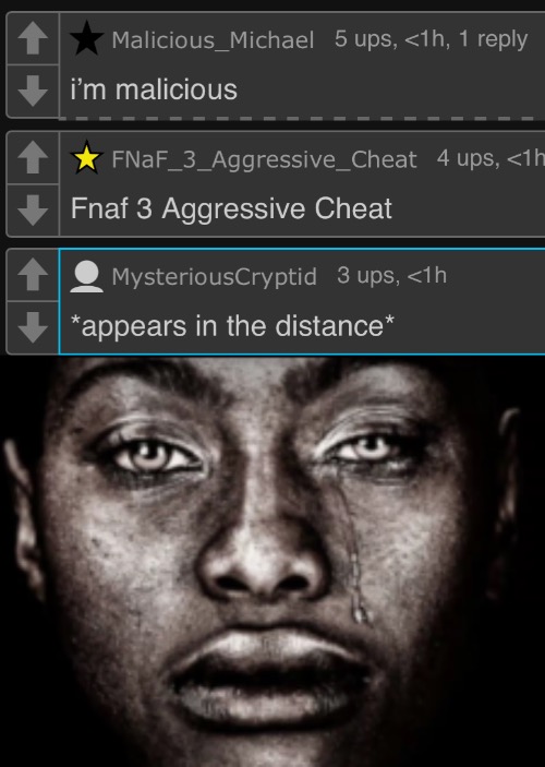 dead imgflip theory yall unfunny as shit | image tagged in crying black guy | made w/ Imgflip meme maker