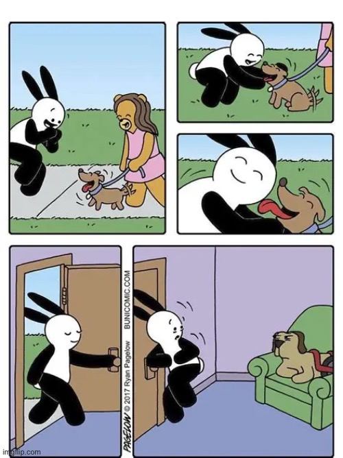 Buni Comics | image tagged in comics,buni comics,dog,affection,neglect | made w/ Imgflip meme maker