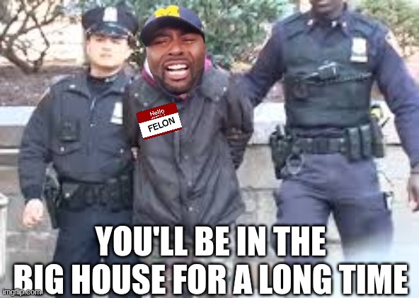 Sherrone Moore jail meme | FELON; YOU'LL BE IN THE BIG HOUSE FOR A LONG TIME | image tagged in memes,college football,football,ohio state,michigan sucks,funny memes | made w/ Imgflip meme maker