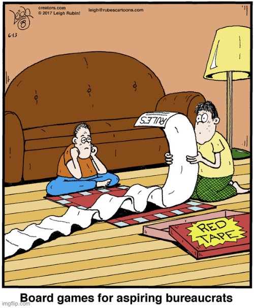 Gotta start ‘em young I guess… | image tagged in repost,comics,rubes,board game,bureaucrats | made w/ Imgflip meme maker