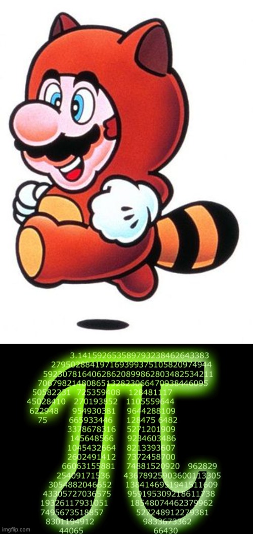 image tagged in tanooki mario,pi 3 14 | made w/ Imgflip meme maker