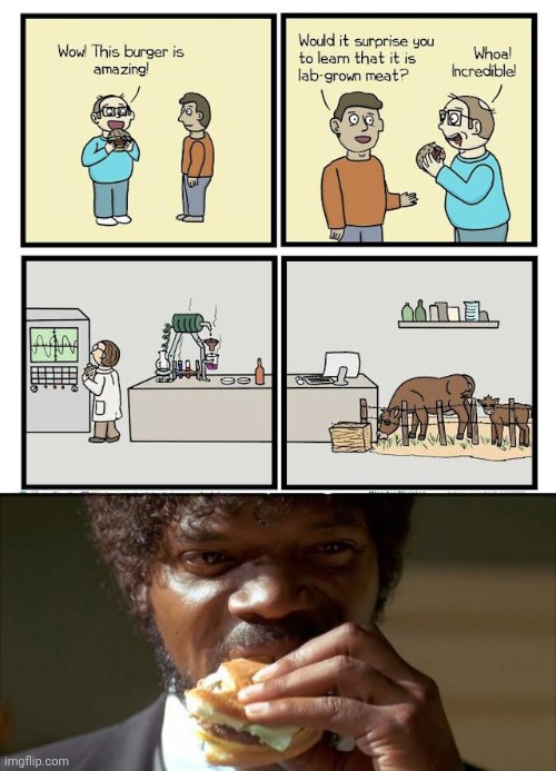 Killed and eaten it | image tagged in tasty burger,burgers,burger,dark humor,comic,memes | made w/ Imgflip meme maker