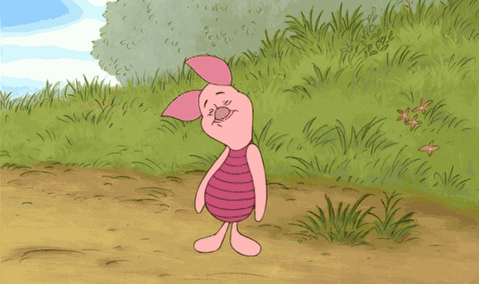 Piglet Ponders Blank Meme Template