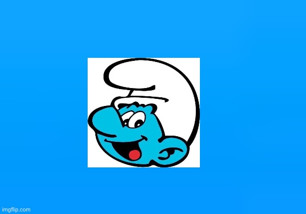 Smurf head in blue background meme | image tagged in smurf | made w/ Imgflip meme maker