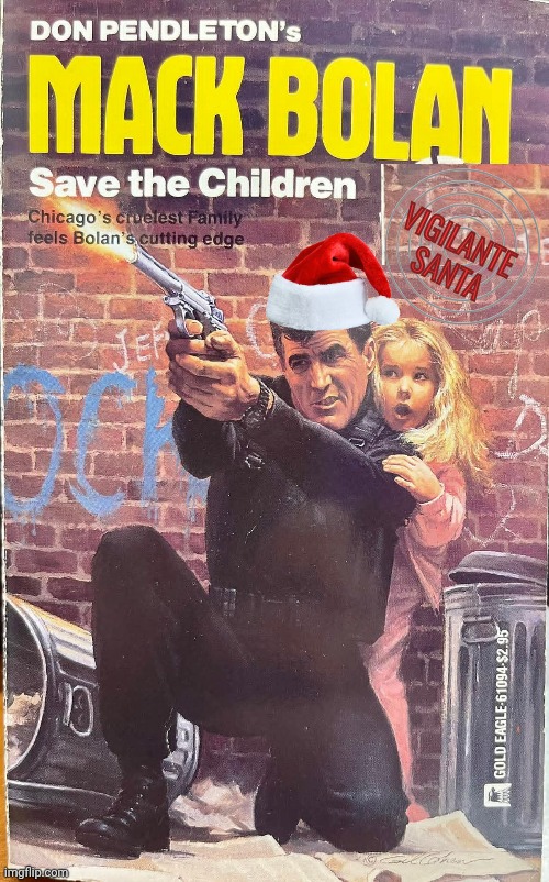Vigilante Santa saves children | VIGILANTE 
SANTA | image tagged in execution,christmas,santa,justice | made w/ Imgflip meme maker