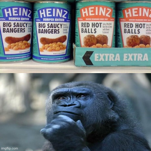 Uhhhhh Okay | image tagged in thinking ape,funny food,what the actual f,nope,dirty mind,funny memes | made w/ Imgflip meme maker