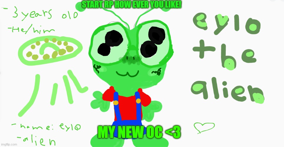 hes so cute! | START RP HOW EVER YOU LIKE! MY NEW OC <3 | made w/ Imgflip meme maker