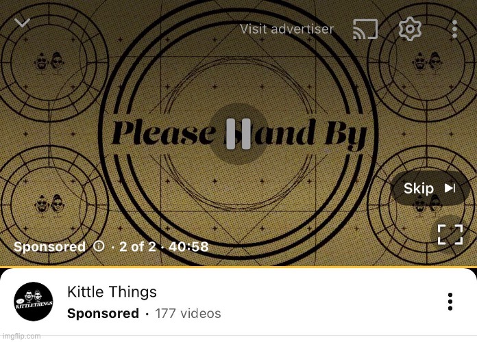 Genuinely, does YouTube actually expect anybody to sit here and watch a 40 minute ad | made w/ Imgflip meme maker