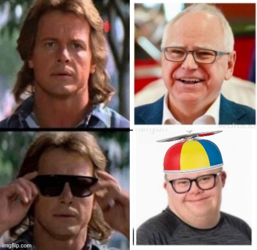 Tampon Tim is a retard/ They Live | image tagged in outside sunglasses they live roddy piper template,tampon,trhtimmy | made w/ Imgflip meme maker