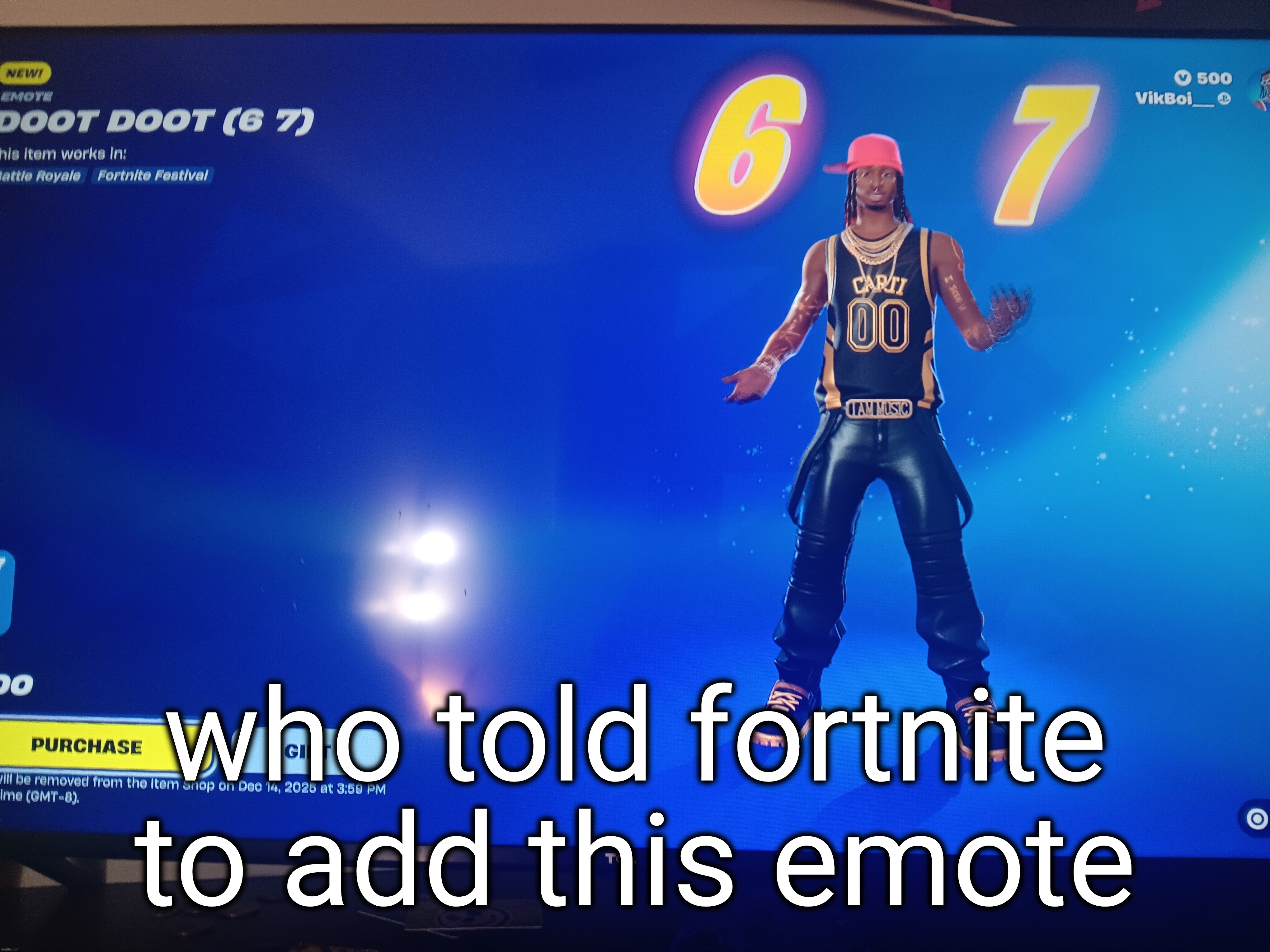 who told fortnite to add this emote | made w/ Imgflip meme maker