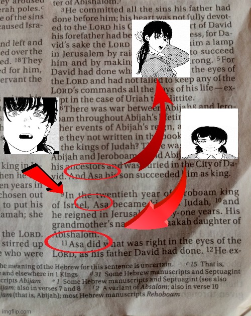 Was reading the bible and saw the goat asa mitaka mentioned | image tagged in asa mitaka | made w/ Imgflip meme maker