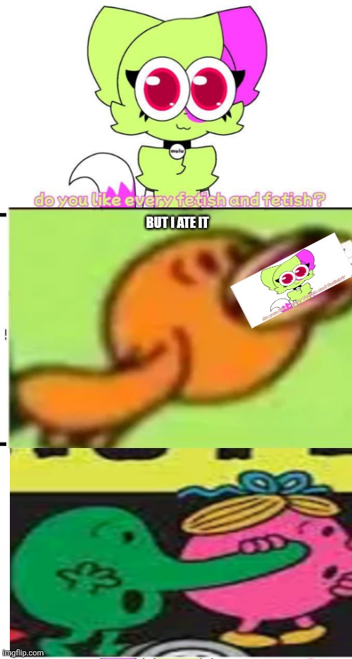 The bird ate her meme?! | BUT I ATE IT | image tagged in tf is bro sayin,bird,deviantart,eating,oh wow are you actually reading these tags | made w/ Imgflip meme maker