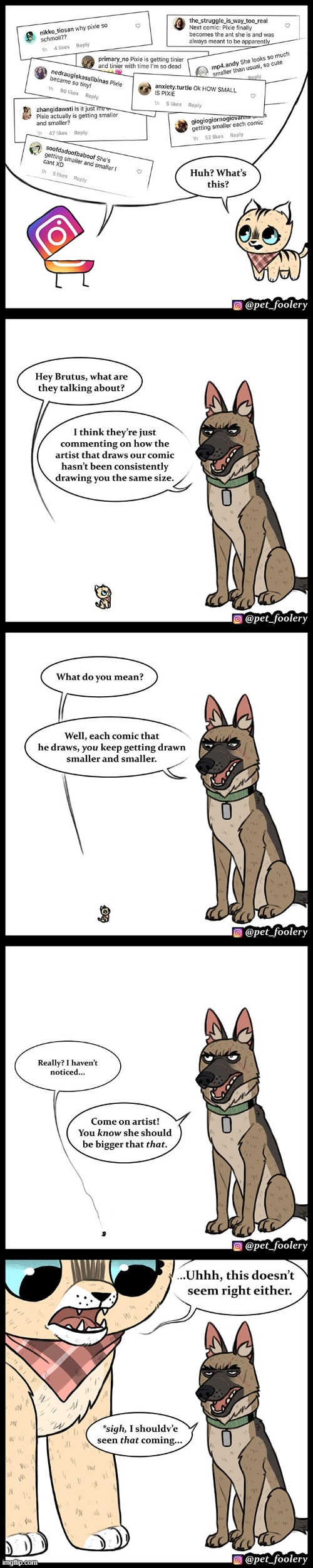 image tagged in artist,dog,cat,drawing,small,big | made w/ Imgflip meme maker