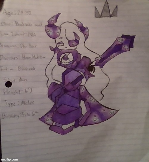 Redesigned my PHIGHTING OC Blackhole! Yeah, i kept hair on her. srry for bad cam, i used my own cause mom was asleep | made w/ Imgflip meme maker