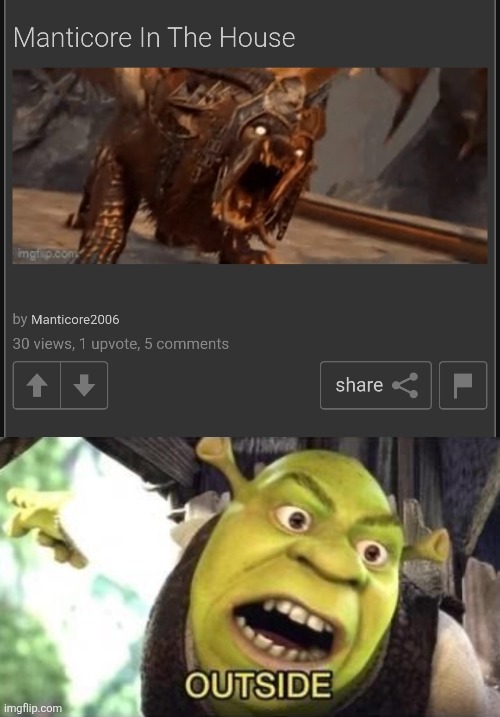 image tagged in outside | made w/ Imgflip meme maker