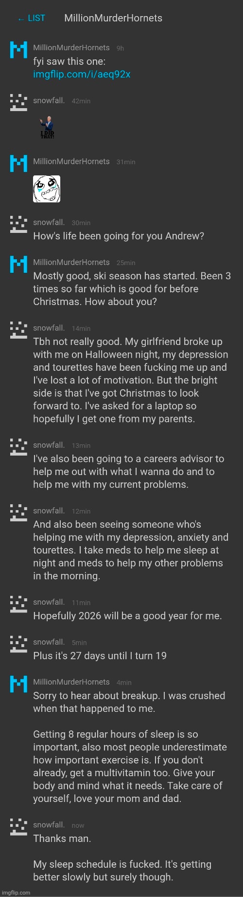 I always love speaking to Andrew | made w/ Imgflip meme maker