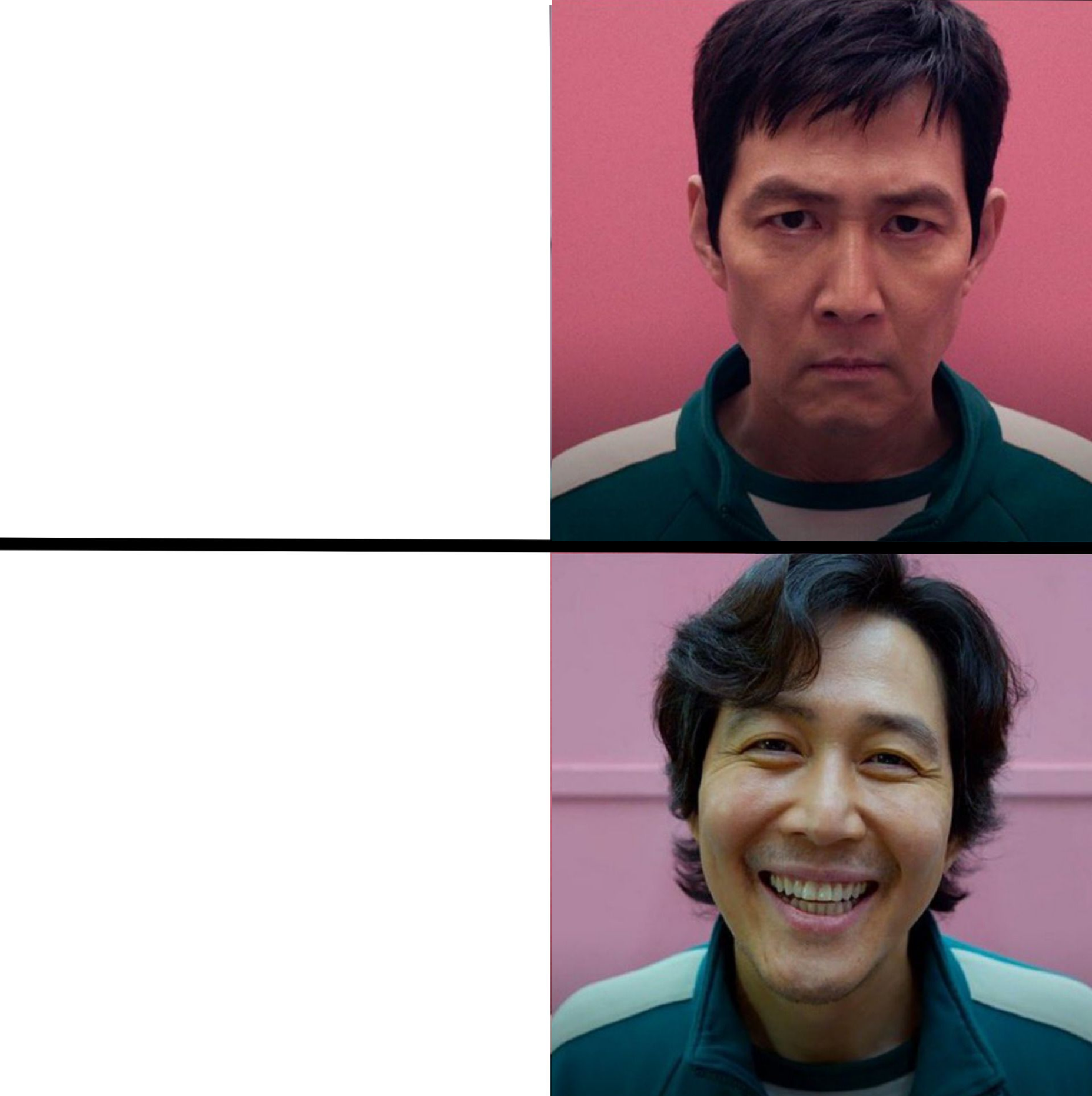 Sad Happy Squidgame Blank Meme Template