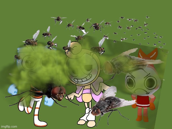 Flies on Dandy's World Characters Part 2 | image tagged in the flies,dandy's world,fly,trend,the flies trend | made w/ Imgflip meme maker