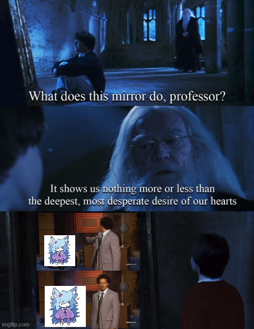 No ragrets | image tagged in harry potter mirror | made w/ Imgflip meme maker