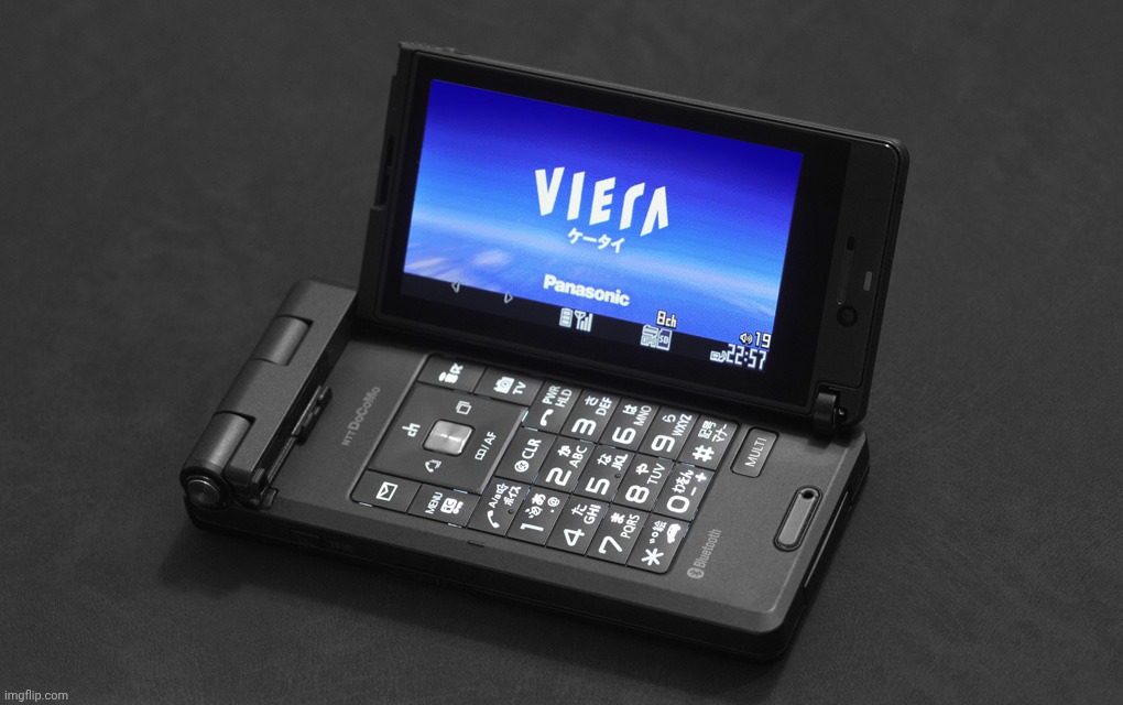 NTT Docomo FOMA P906i Japanese Flip Phone | image tagged in ntt docomo foma p906i,japan | made w/ Imgflip meme maker