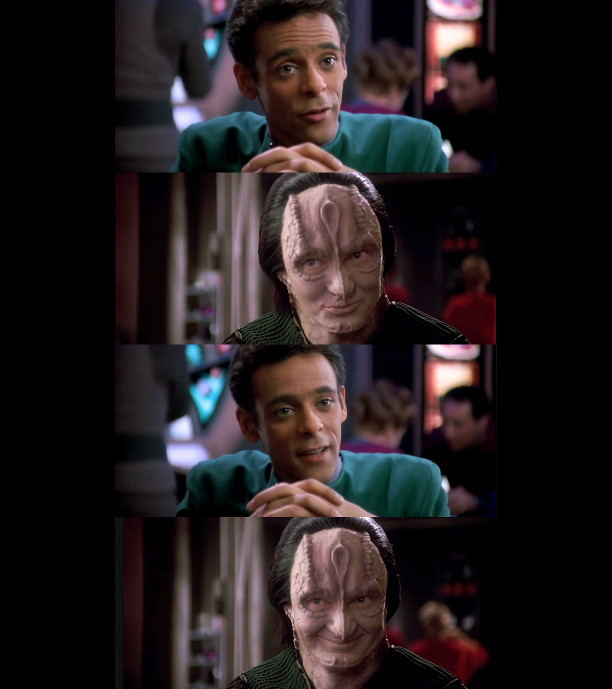 Deep Space Nine, Even the Lies - square Blank Meme Template
