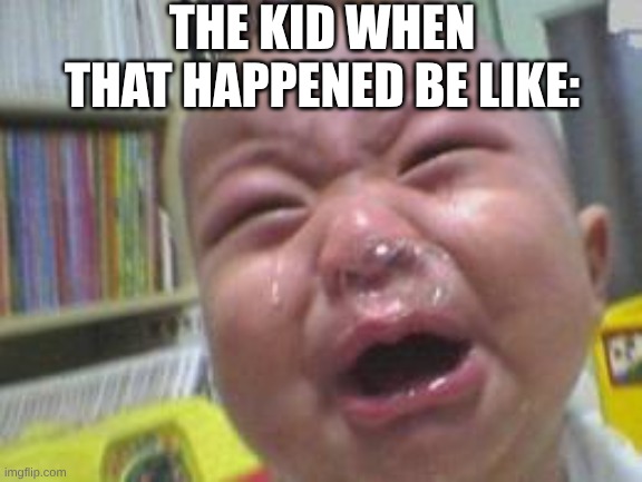 THE KID WHEN THAT HAPPENED BE LIKE: | image tagged in funny crying baby | made w/ Imgflip meme maker