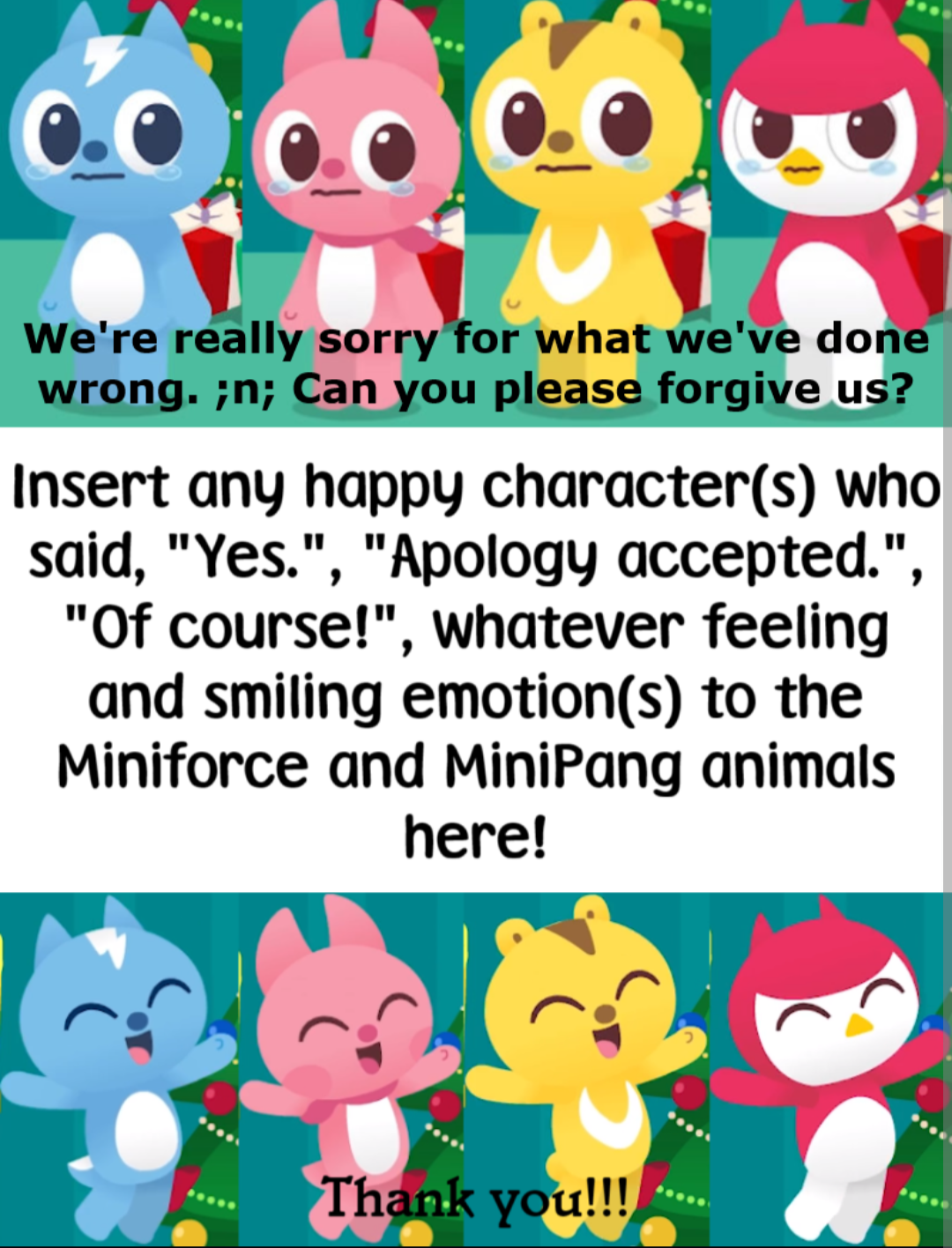 The animals are here Blank Meme Template