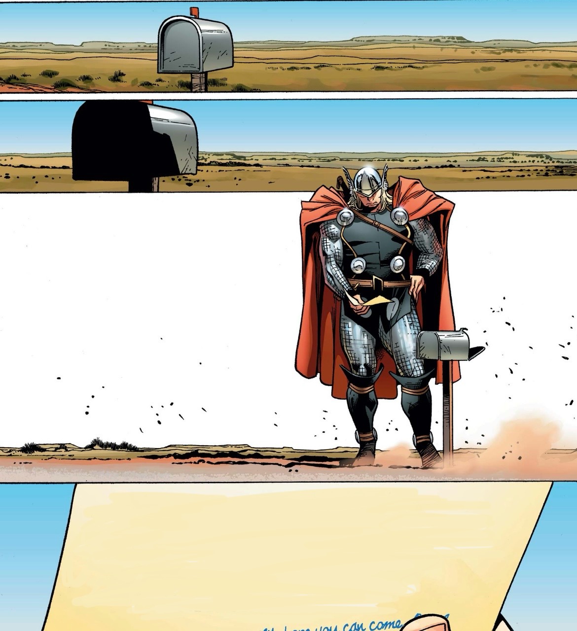 Thor gets a letter Blank Meme Template