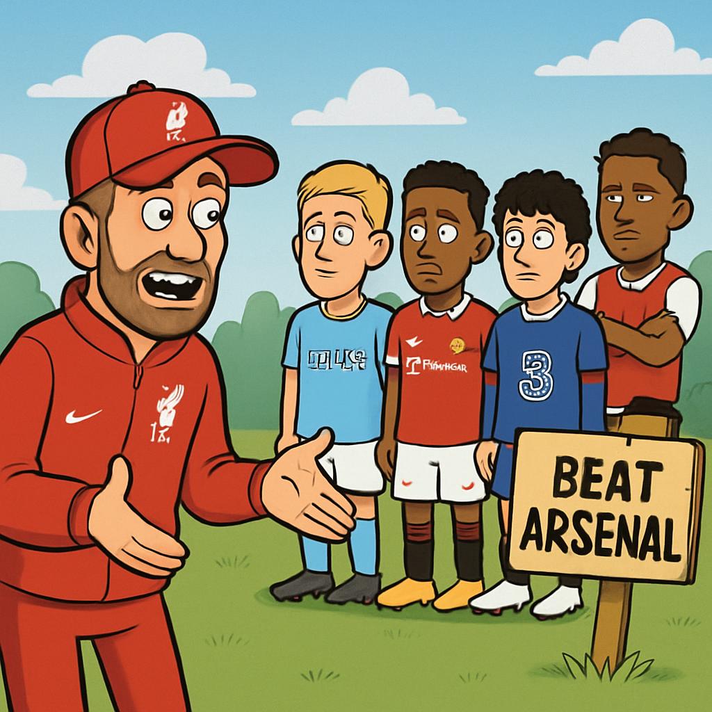 Liverpool asking teams to beat arsenal Blank Meme Template